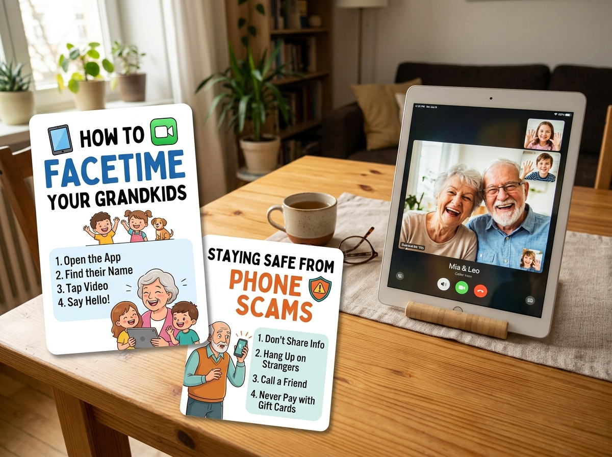 Tech for Seniors Visual Desk Mats